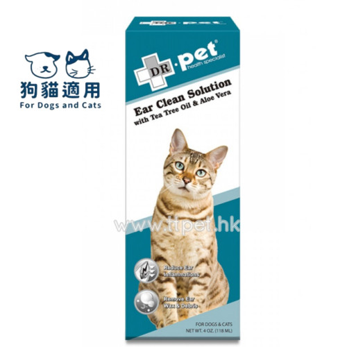 DR.pet 蘆薈茶樹油洗耳液 ( 貓犬適用 ) 118ml