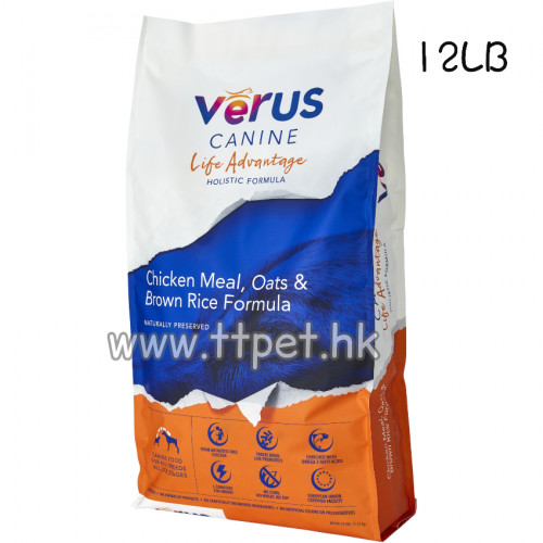 VeRUS 維洛司高纖體態健美配方狗糧 (雞肉+燕麥糙米) 12LB