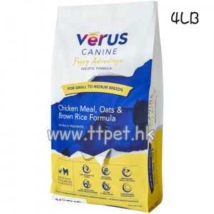 VeRUS 維洛司高纖均衡成長配方-幼犬糧 (雞肉+羊肉+燕麥糙米) 4LB