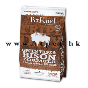 PetKind Green Tripe & Bison Formula Dog Food 加拿大纯天然無穀物野牛低敏配方狗糧 6LB