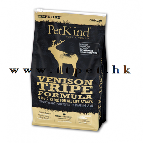 PetKind Venison Tripe Formula Dog Food 加拿大纯天然無穀物低敏鹿肉配方狗糧 6LB