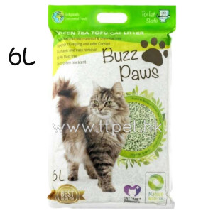 Buzz Paws 100%純天然豆腐貓砂  - 綠茶 6L