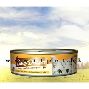 Daily Delight (DD56) 天然 Jelly 貓罐頭(白鰹吞拿魚+甜玉米) 80g