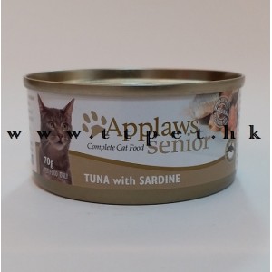 APPLAWS 愛普士天然老貓罐頭 (吞拿魚+沙丁魚) Tuna with Sardine Senior Cat Tin 70g