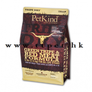 PetKind Green Tripe & Red Meat Formula Dog Food 加拿大纯天然無穀物低敏紅肉配方狗糧 6LB