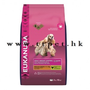 Eukanuba Adult Weight Control Small & Medium Breed (Chicken) Dog Food 優卡中小型成犬體重控制雞肉配方狗糧 15kg