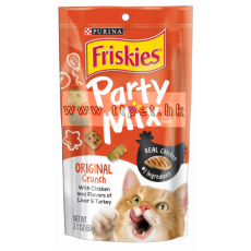 Friskies 喜躍 Party Mix 鬆脆貓小食 - 雞肉肝火雞味 (Original Crunch) 170g 