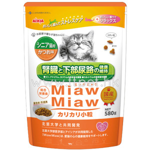 Aixia Miaw Miaw 日本老貓糧(腎臟及下部尿路健康) - 鰹魚味 580g 