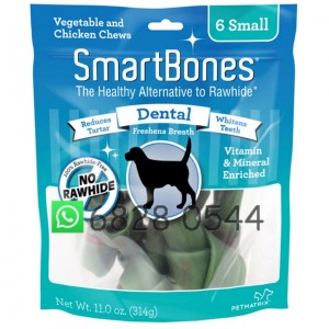 SmartBones 牛奶薄荷味小型潔齒骨4″ 6pcs