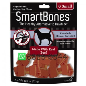 SmartBones 牛肉味小型潔齒骨4″ 6pcs