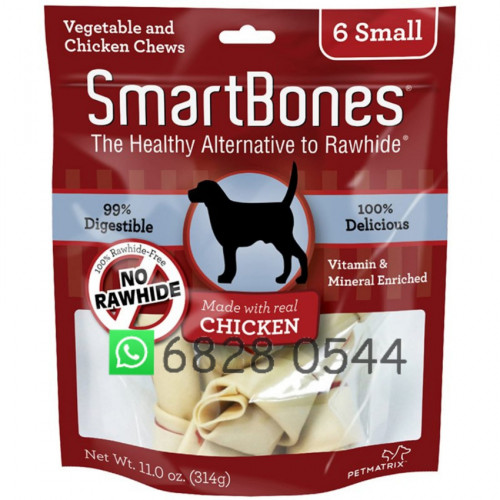 SmartBones 雞肉味小型潔齒骨4″ 6pcs