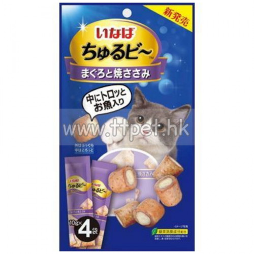 INABA 流心粒粒貓小食 - 吞拿魚+燒雞肉 (10g x 4小袋)