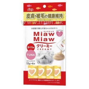 Aixia Miaw Miaw 日式貓咪肉醬 - 吞拿魚 (皮膚及毛髮配方) 15g x 4條裝