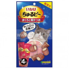 INABA 流心粒粒貓小食 - 吞拿魚+燒鰹魚 (10g x 4小袋)