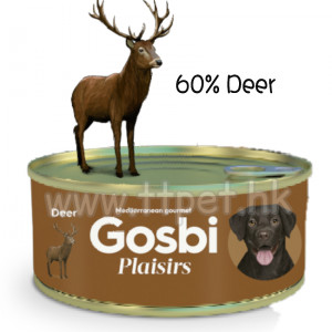 Gosbi Plaisirs 無穀物成犬罐頭 - 鹿肉 (185g)