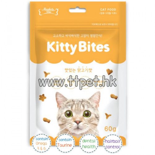 KittyBites 去毛潔齒營養脆餅 - 雞肉 60g