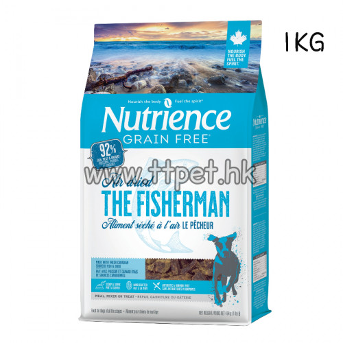Nutrience 無穀物風乾狗糧 - 海洋風味 (鱈魚、鯡魚、鴨) 1KG