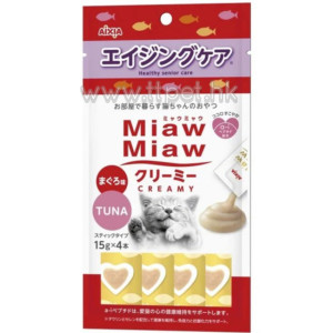 Aixia Miaw Miaw 日式貓咪肉醬 - 吞拿魚 (提升免疫配方) 15g x 4條裝