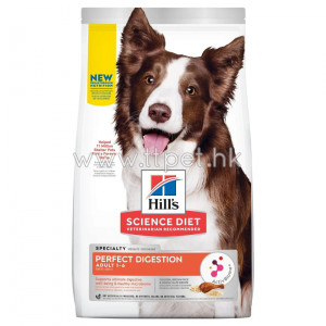 Hill's Perfect Digestion 1 - 6 完美消化 (雞肉、全燕麥及糙米) 標準粒成犬狗糧 3.5LB