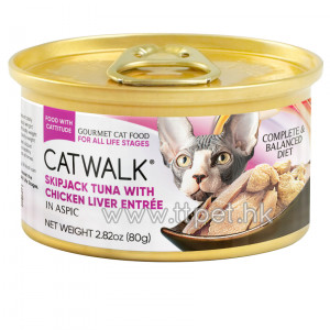 CATWALK 貓貓主食罐 - 鰹吞拿魚 + 雞肝 80g