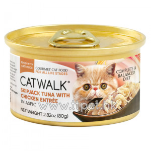 CATWALK 貓貓主食罐 - 鰹吞拿魚 + 雞肉 80g