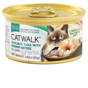 CATWALK 貓貓主食罐 - 鰹吞拿魚 + 海蝦 80g