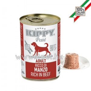 KIPPY Pate 無穀物成犬肉醬主食罐頭 - 牛肉 400g