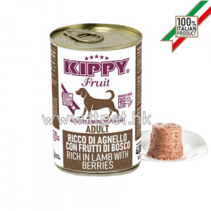 KIPPY Fruit 無穀物成犬主食罐頭 - 羊肉肉醬+雜莓 400g