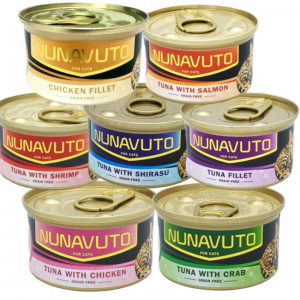 Nunavuto 無穀物貓罐頭 (混味) (80g x 24罐 × 10原箱）
