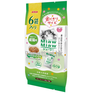 Aixia Miaw Miaw 多汁主食濕包 - 什錦魚 270g (40g x 6)