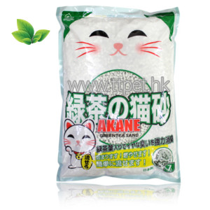 Akane 強力除臭抗菌 (日本製) 紙貓砂 - 綠茶 7L x 1箱(7包)